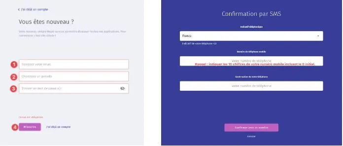 Création de compte