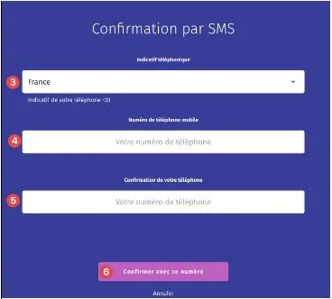 Photo confimation de SMS