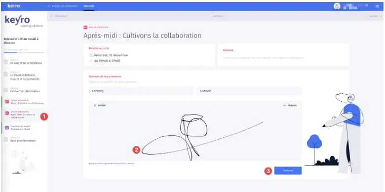 Image de la partie signature formateur 